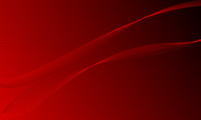 red business lines wave curves with smooth gradient abstract background