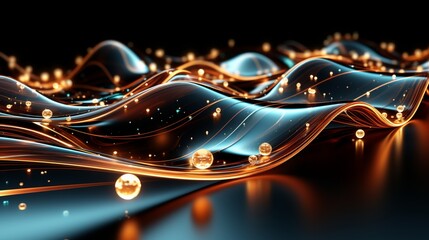 Immerse in Waves of Innovation: Stunning Turquoise & Brown 64K Wallpaper Collection, Generative AI