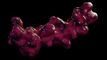 This 3D rendering illustrates glucagon, a peptide hormone secreted by the alpha cells of the pancreas. - obrazy, fototapety, plakaty