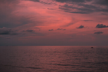 aesthethic sunset over the sea