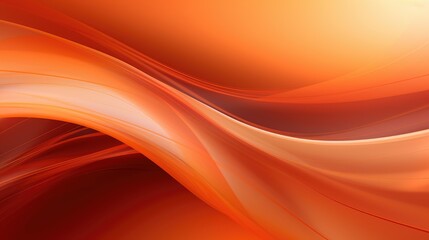 radiant tangerine waves on captivating background, trendy tangerine satin with sinuous swirled surface