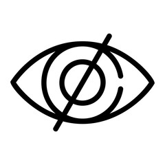 Blindness line icon
