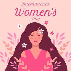 flat design international Women's day illustration