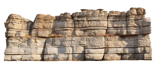 Rock wall, Rock Mountain, Rock Cliff,  isolated on transparent background, PNG.