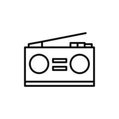 Radio antenna outline icons, minimalist vector illustration ,simple transparent graphic element .Isolated on white background