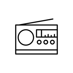 Radio antenna outline icons, minimalist vector illustration ,simple transparent graphic element .Isolated on white background