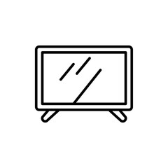 Smart tv outline icons, minimalist vector illustration ,simple transparent graphic element .Isolated on white background