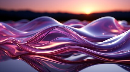 Lavender Dreams: High-Res Tech Waves in Silver Elegance - Elevate Your Screens with 64K Beauty!, Generative AI