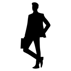 business man pose vector silhouette, A Professional business man Various Pose silhouette