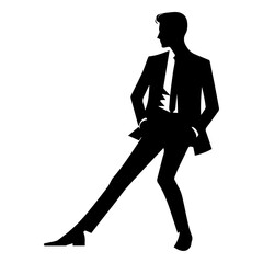 business man pose vector silhouette, A Professional business man Various Pose silhouette