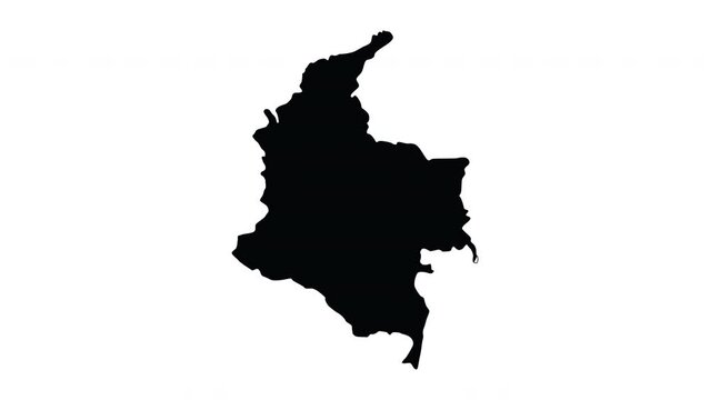 Animation forms a Colombia map icon