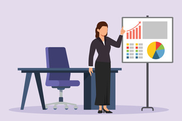 Business management concept. Colored flat vector illustration isolated.