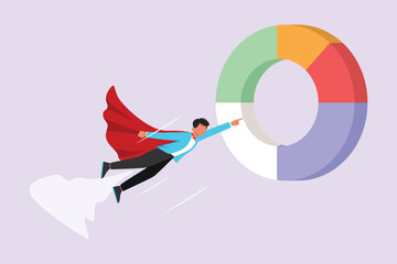 Business management concept. Colored flat vector illustration isolated.