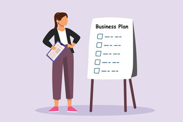 Business management concept. Colored flat vector illustration isolated.