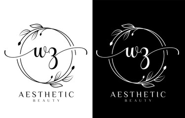 Letter Z Beauty Logo with Flourish Ornament