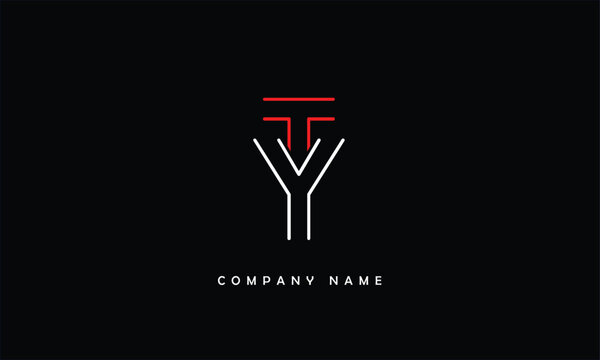 TY, YT, T, Y Abstract Letters Logo Monogram