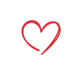 Hand drawn hearts. Design elements for Valentine%27s day.