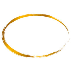 Aesthetic gold oval frame