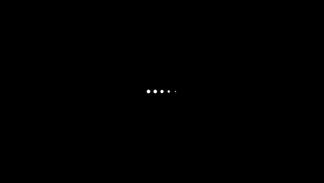 Simple Shape Loading Animation showing dots appearing from the right