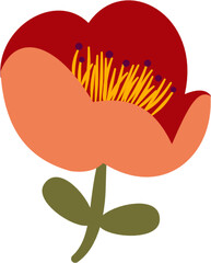 Flat Flower Decoration 