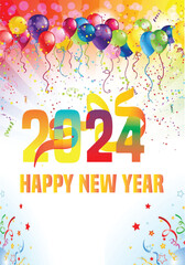 happy new year   poster card 