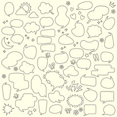 Fototapeta premium Vector Speech Bubble Line Set