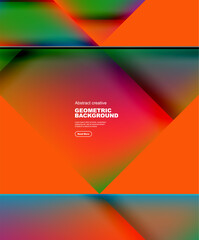 Gradient triangles vector abstract background