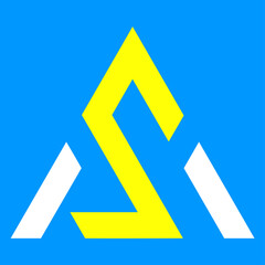 Initial AS logo template and Monogram SA company logo design