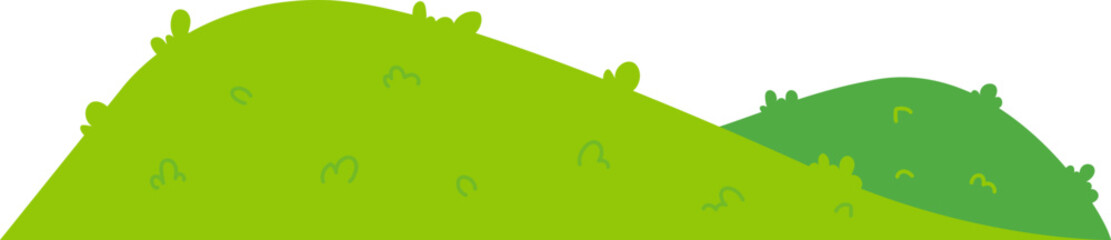 Obraz premium Grass Field Hills Landscape