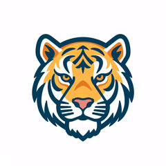 Tiger logo design, animal mascot icon graphic design