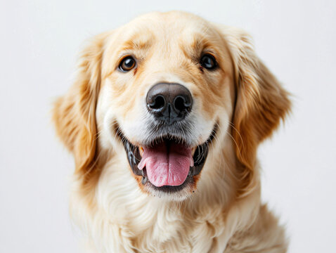 Generated AI. A photograph of a complete Golden retriever