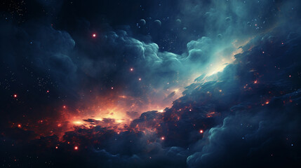 Obraz premium Cosmic starry sky background, astronomy galaxy stars concept illustration