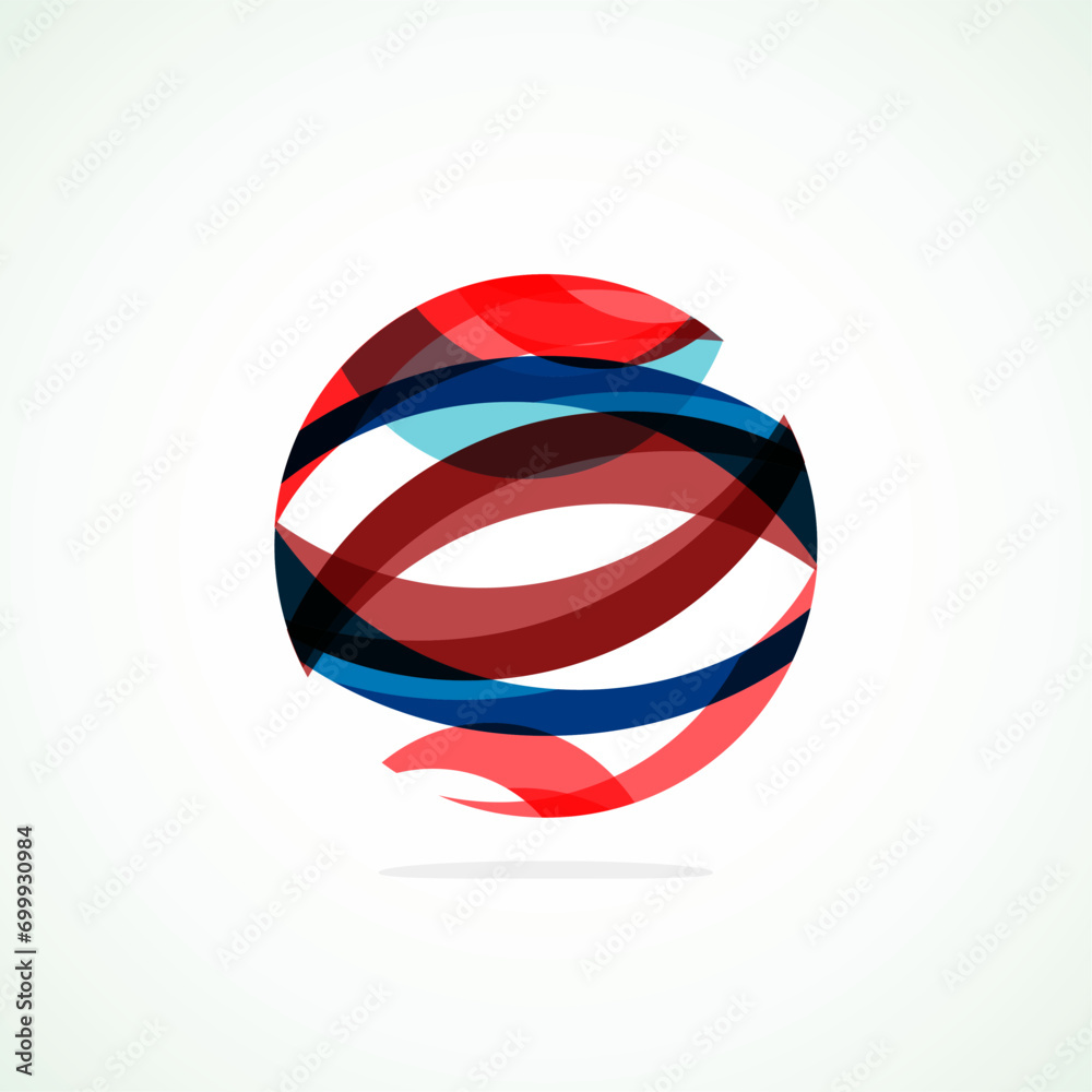 Poster Abstract circle logo - minimalist emblem, timeless and universal shape of circle. Unique logo represent range of brands and concepts, encapsulating simplicity and creativity in single, iconic image