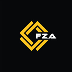 FZA letter design for logo and icon.FZA typography for technology, business and real estate brand.FZA monogram logo.