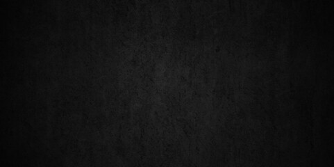 Dark black Blackboard and chalkboard rough grunge backdrop background. Panorama dark grey black slate background or texture. Vector black wall concrete texture. Stone wall background. - obrazy, fototapety, plakaty