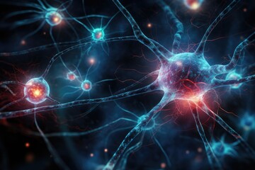 Fototapeta premium The effects of excitatory neurotransmitters on the generation of action potentials.