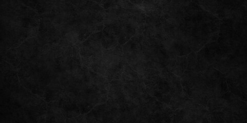 Blackboard and chalkboard rough grunge backdrop background. Panorama dark grey black slate background or texture. Vector black wall concrete texture. Stone wall background.