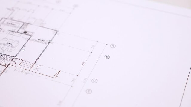 Architecture design blueprint house plan. slide motion. slide motion