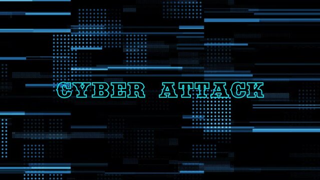 Cyber  attack  text background.