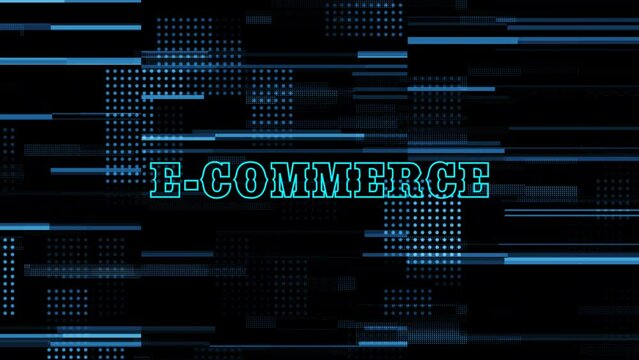 E-commerce  text background.