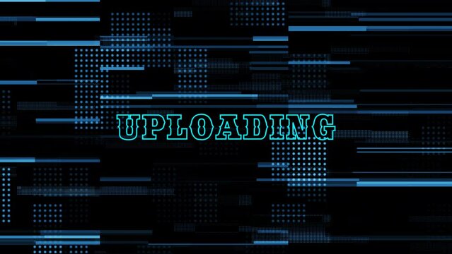 Uploading  text background.