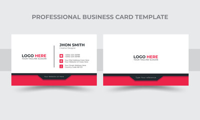 Creative business card and name card modern wavy theme, double sided business card design