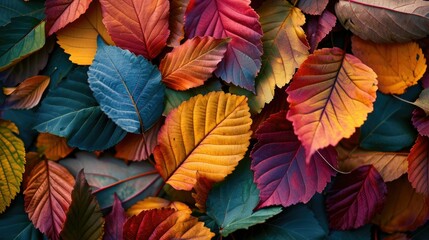 Fototapeta na wymiar vibrant fall colors, autumn leaves background perfect for backgrounds