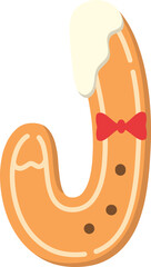 Gingerbread Cookie Alphabet J