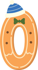 Gingerbread Typography Alphabet O