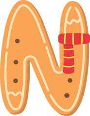 Gingerbread Cookie Alphabet N