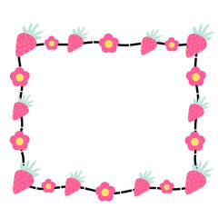 Fruit And Flower Decorative Frame