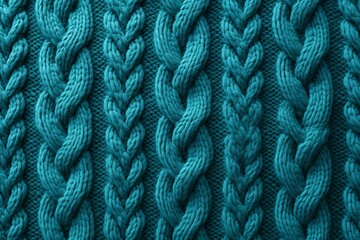 Fototapeta na wymiar close up of blue fabric rope on a green background
