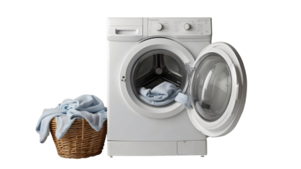 washing machine isolated on a white background, transparent background