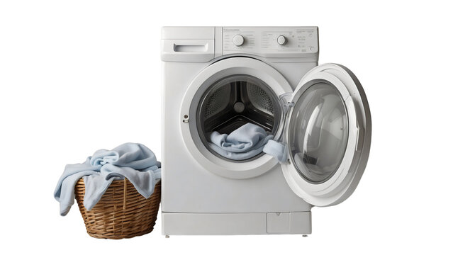 washing machine isolated on a white background, transparent background